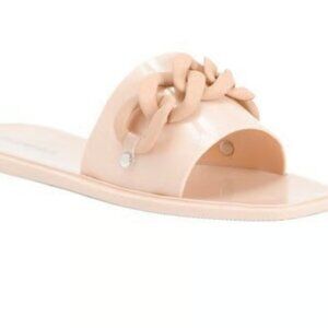 NWOB Steve Madden One Band Chain Jelly Slides Sz7